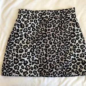 TOPSHOP Leopard Print Skirt  Size 8